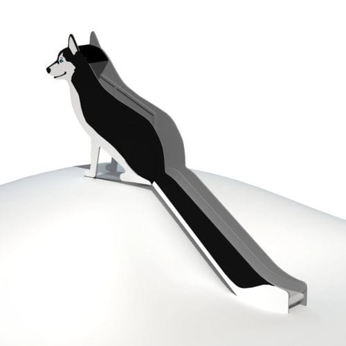 Toboggan droit - HUSKY - Tiptiptap - pour aire de jeux / en acier inoxydable / en HDPE