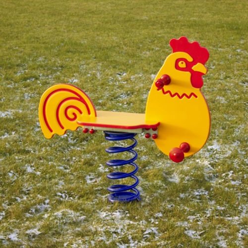 Jeu à ressort en acier galvanisé - ROOSTER - Tiptiptap - en HDPE / animal / monoplace