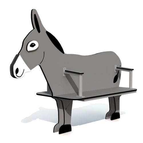 Banc design original - DONKEY  - Tiptiptap - en contreplaqué / en métal / en HDPE