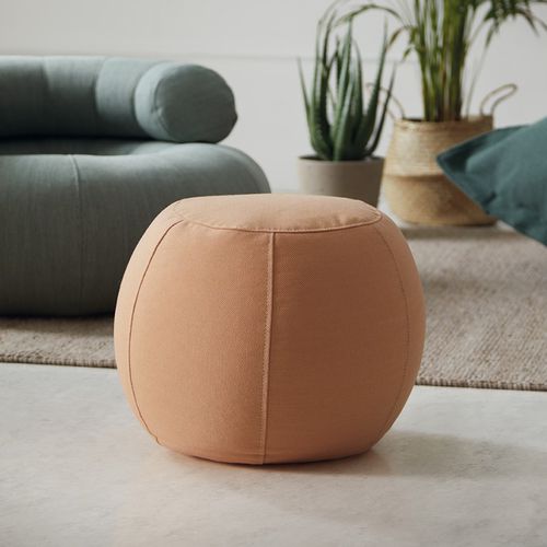 Pouf contemporain - PERLA - OGO - en tissu / rond / tapissé