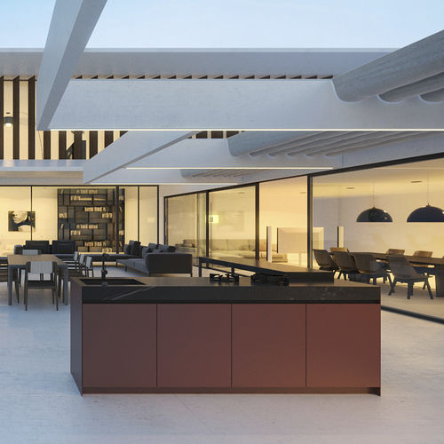 Cuisine d'extérieur - N2 LACQUERED - Novara Outdoor Kitchens - contemporaine / en pierre reconstituée / en inox