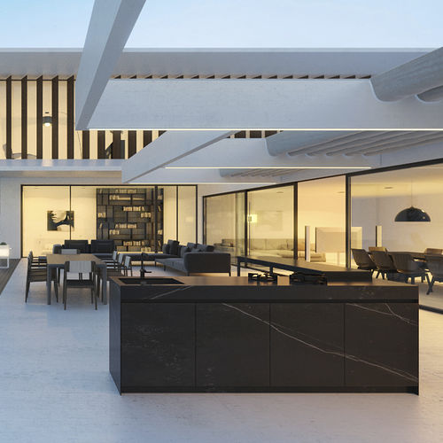 Cuisine d'extérieur - N2 DEKTON KELYA - Novara Outdoor Kitchens - contemporaine / en pierre reconstituée / en inox