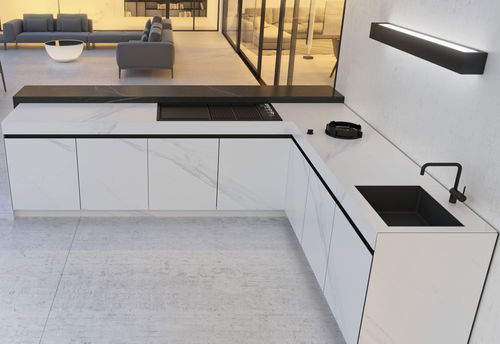 Cuisine d'extérieur - N2 DEKTON AURA - Novara Outdoor Kitchens - contemporaine / en pierre reconstituée / en métal