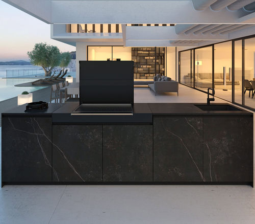 Îlot de cuisine d'extérieur - N1 SISTEM - Novara Outdoor Kitchens - noir