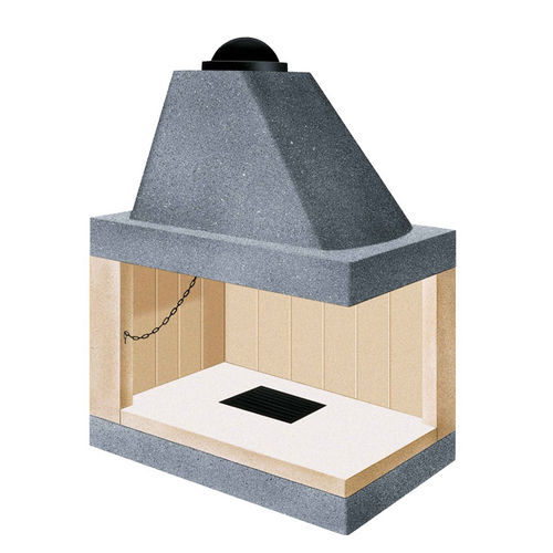 Cheminée à bois - VZ 100 KD-KS - LineaVz - à poser / d'angle / à foyer ouvert