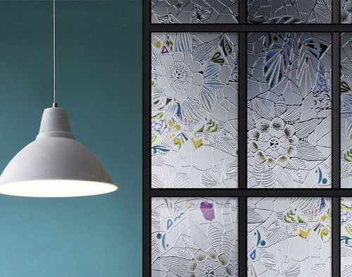 Panneau en verre flotté - BRILL GLASS®  SERIES - Vidriera del Cardoner - à motif / translucide / effet glacé