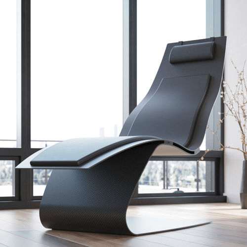 Fauteuil design original - LC-01 - Carbon Composites, SL - en cuir / en aluminium anodisé / en fibre de carbone