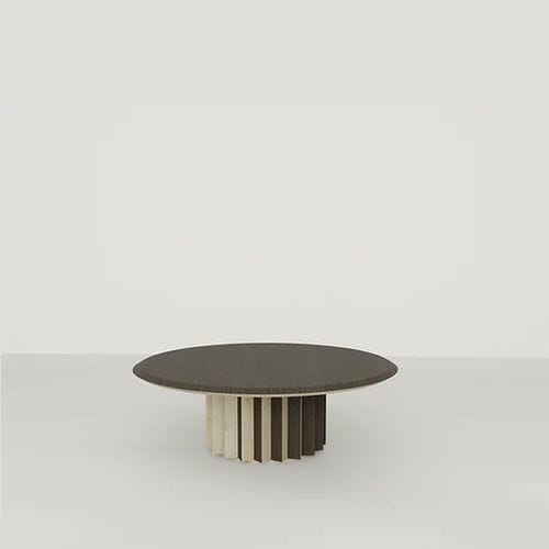 Table basse contemporaine - ATHENA - NUÉE ÉDITION - en chêne / avec piètement en chêne / ronde