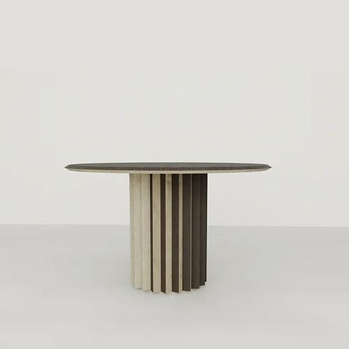 Table à manger contemporaine - ATHENA - NUÉE ÉDITION - en chêne / avec piètement en chêne / ronde