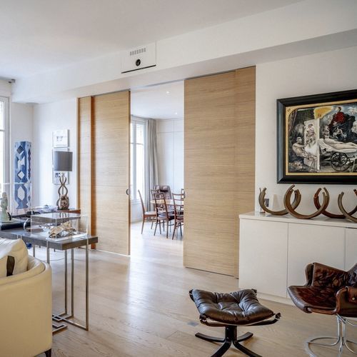 Porte coulissante - ELEZIO - d'intérieur / en bois massif / en aluminium