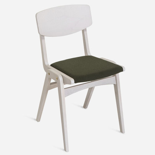 Chaise contemporaine - GLÖWR 780 - Vergés - d'intérieur / en cuir / avec piètement en hêtre