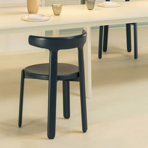Chaise contemporaine - TURA - Vergés - d'extérieur / en bois massif / avec piètement en bois