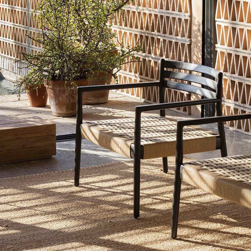Chaise contemporaine - BOGART - Vergés - d'intérieur / en rotin / tapissée