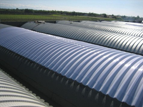 Panneau sandwich pour toiture - ALUCOP DACH - Alubel - face métallique / âme en polystyrène expansé