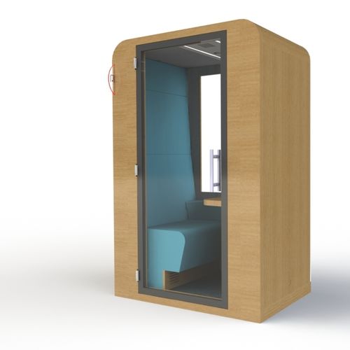Box de bureau acoustique - UNO KHARA - SBS - ergonomique / avec éclairage LED intégré / en verre