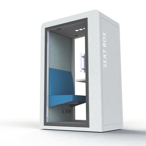 Box de bureau acoustique - PROCYON SEAT BOX - SBS - avec éclairage LED intégré / en verre