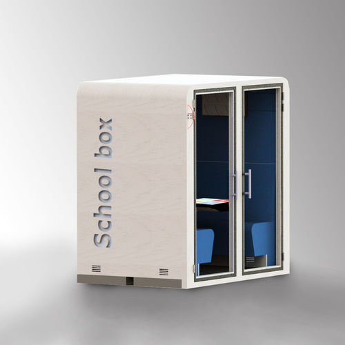 Bureau POD acoustique - SCHOOL BOX - SBS - en verre / pour open space