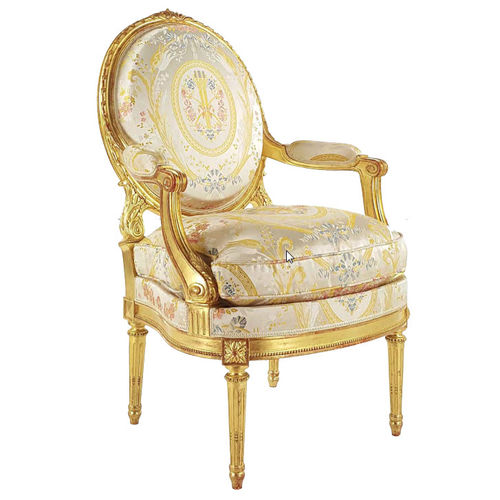 Chaise de style Louis XVI - BE615 - Henryot & Cie - d'intérieur / en tissu / avec piètement en bois