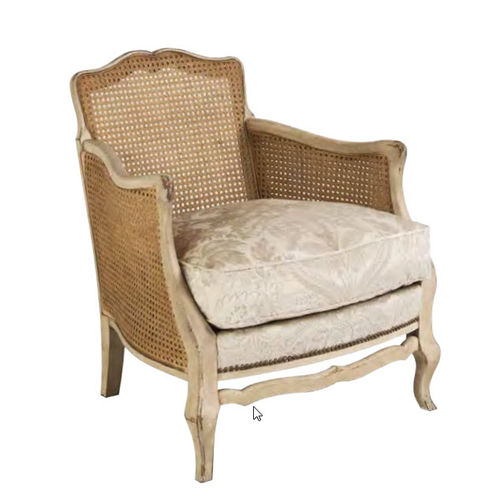 Fauteuil de style Louis XV - BE308/ BE309/ BE306 - Henryot & Cie - en tissu / en bois