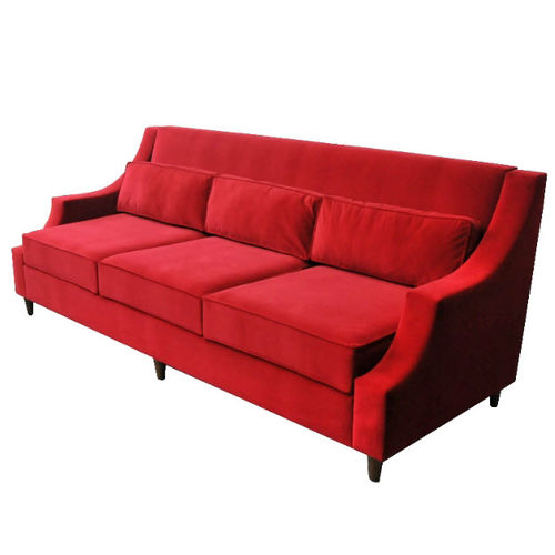 Canapé contemporain - DARLING - Henryot & Cie - en tissu / rouge / 3 places
