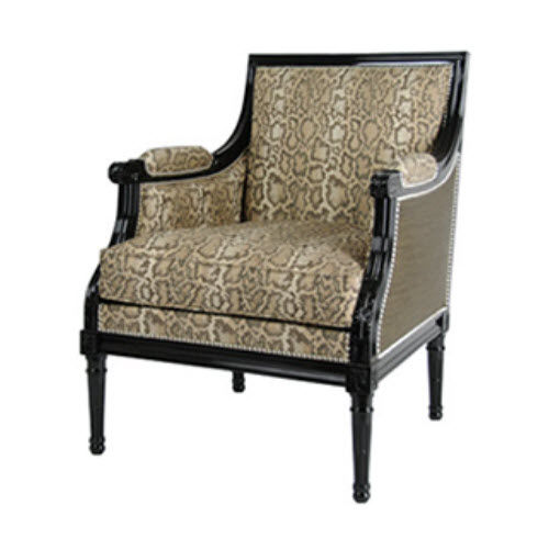 Fauteuil classique - HÔTEL RICHESSE - Henryot & Cie - en tissu / en bois / multicolore