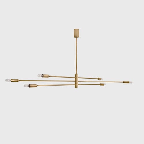 Plafonnier contemporain - POTAMOI - ANAKTAE - linéaire / en laiton / à LED