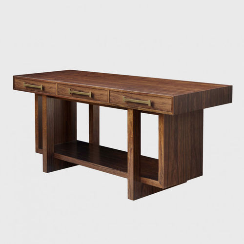 Console contemporaine - OBERON - ANAKTAE - en noyer / avec piètement en noyer / rectangulaire