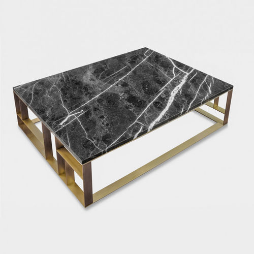 Table basse contemporaine - LABRYS - ANAKTAE - en marbre / avec piètement en laiton / rectangulaire
