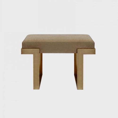Banquette contemporaine - HORKOS - ANAKTAE - en tissu / en cuir / en laiton