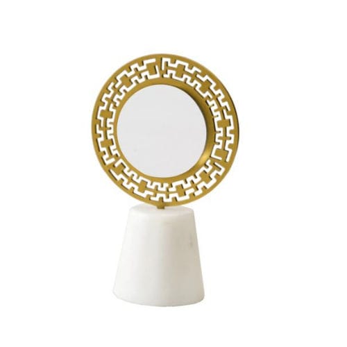 Miroir à poser - DORUS - ANAKTAE - contemporain / rond / en laiton