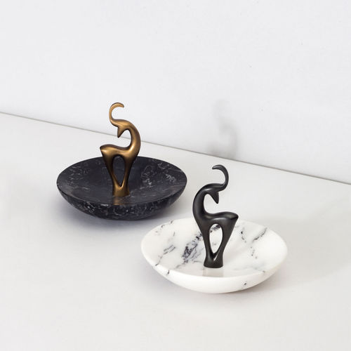Assiette de service - HYADES - ANAKTAE - ronde / en laiton / en marbre