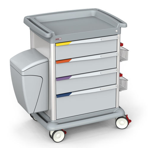 Chariot de soins - PRECISO N°9 – THERAPY - Francehopital - poubelle / pour établissement de santé / pour hôpital