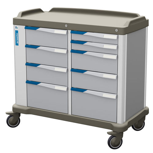 Chariot de soins - PRESTO DOUBLE - Francehopital - poubelle / pour établissement de santé / pour hôpital