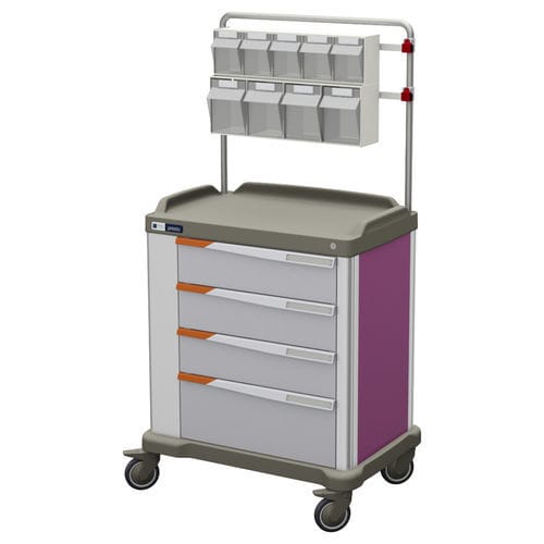 Chariot de soins - PRESTO LARGE  - Francehopital - poubelle / pour établissement de santé / pour hôpital