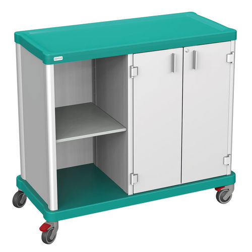Chariot à linge - 2 SECTIONS – SEMI-OPEN & 2 DOORS - Francehopital - pour établissement de santé / pour hôpital / professionnel