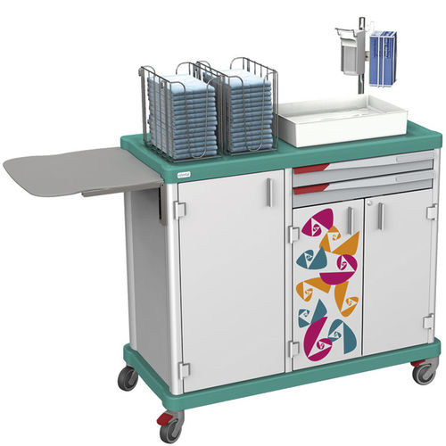 Chariot à linge - 2 SECTIONS – 3 DOORS, 2 FH-DRAWERS - Francehopital - pour établissement de santé / pour hôpital / pour centre de spa
