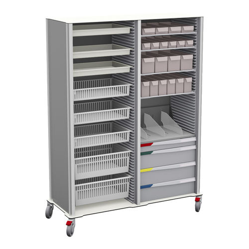 Meuble de stockage mobile - LOG - Francehopital - à roulettes / avec tiroirs / pour établissement médicalisé