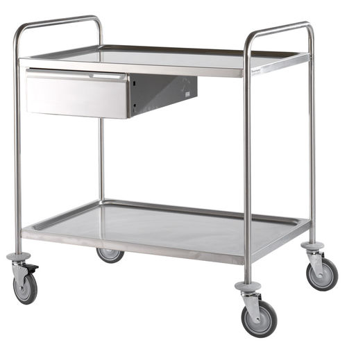 Chariot de service - CS962-1C - Francehopital - pour établissement de santé / pour hôpital / en acier inox