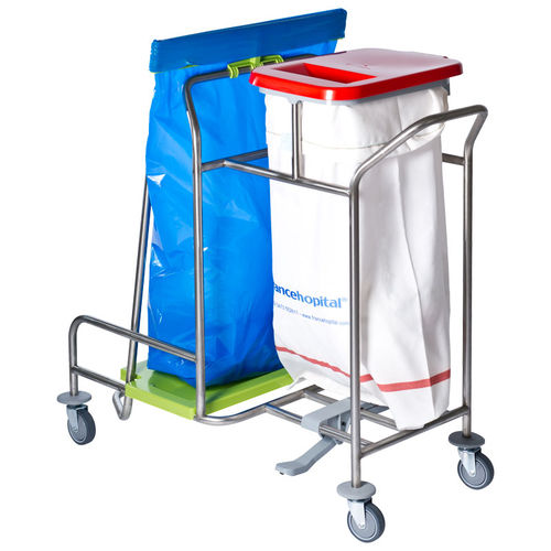 Chariot à linge - CBW10P - Francehopital - poubelle / professionnel / en métal