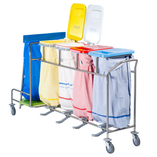 Chariot à linge - CBW40PL - Francehopital - poubelle / professionnel / en métal