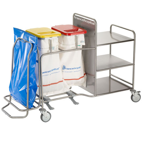 Chariot à linge - CBPPW - Francehopital - poubelle / professionnel / en inox