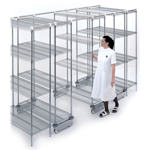 Système d'étagères autoportant - MOSYS Space - Francehopital - contemporain / en acier / professionnel