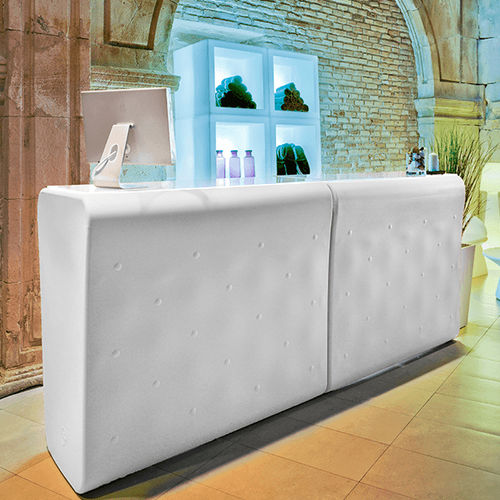Comptoir de bar - CRETA 120 - NEWGARDEN - en polyéthylène / droit / lumineux