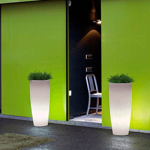 Pot de jardin en polyéthylène - BAMBU LIGHT - NEWGARDEN - rond / en hauteur / lumineux