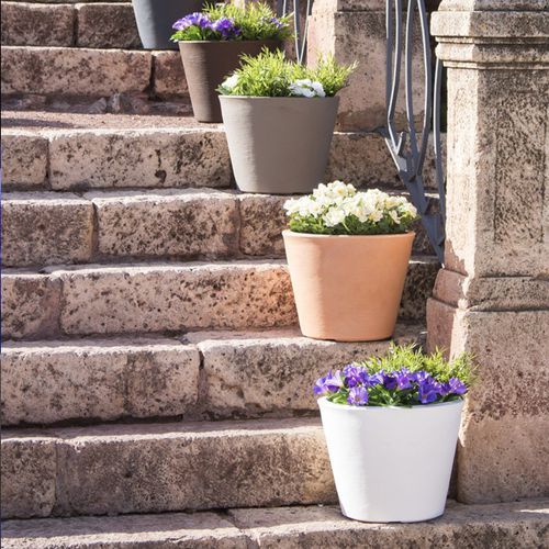 Pot de fleur en polyéthylène - PETUNIA 28 - NEWGARDEN - à poser / conique / résidentiel