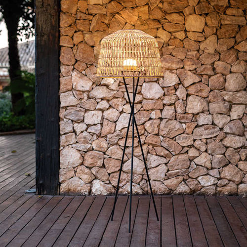 Lampe sur pied - AMALFI - NEWGARDEN - en fibre naturelle / contemporaine / à batterie rechargeable