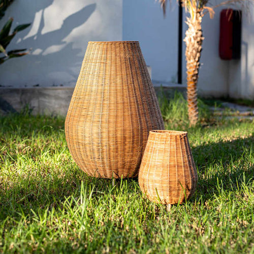 Lampe de sol - SAONA 70 - NEWGARDEN - en fibre naturelle / contemporaine / sans fil