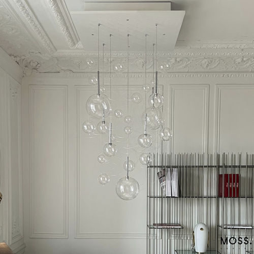 Lustre contemporain - B7 - ISA MOSS - en verre de Murano / à boules / à LED