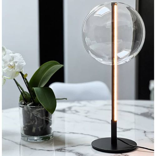 Lampe de table - B111OR - ISA MOSS - en aluminium / en acier chromé / en verre soufflé