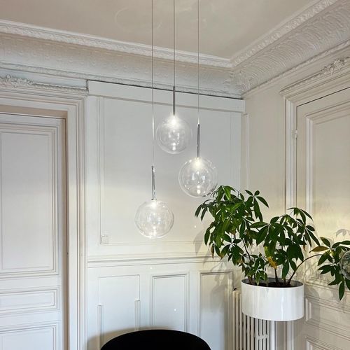 Suspension - B3 - ISA MOSS - en acier laqué / en verre soufflé / contemporaine